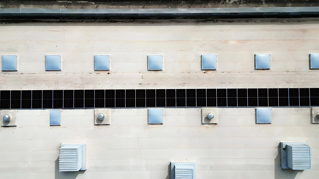 Vista desde arriba placas solares